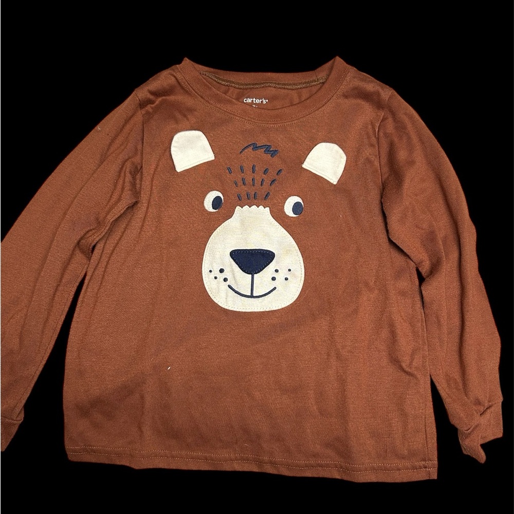 Boys Bear Long Sleeve Pajama Top